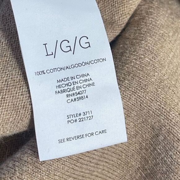 CAbi Kiki Tan Button Front Cardigan Sweater Sz L - Picture 7 of 8